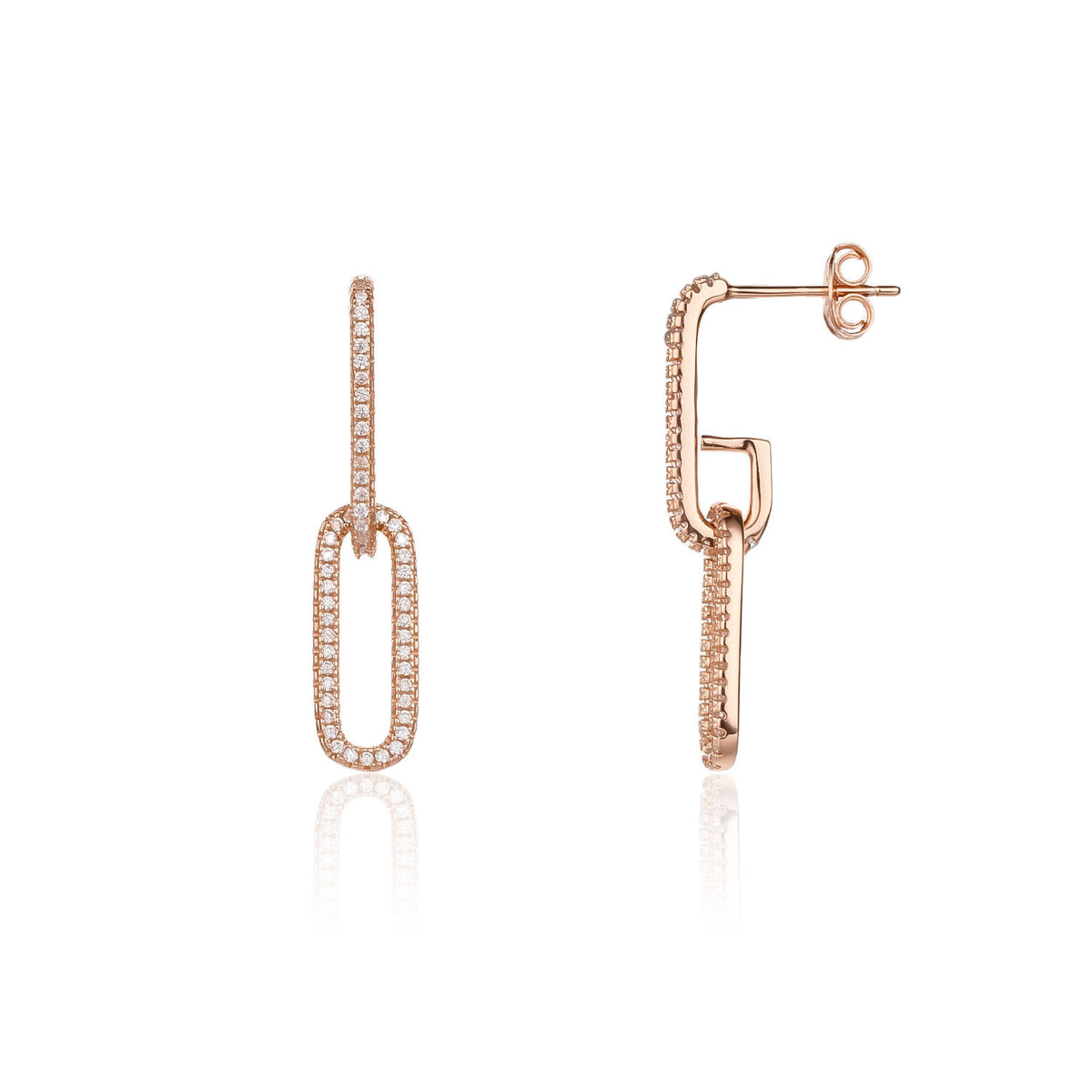 Lucia Earrings - ציפוי זהב אדום 14K