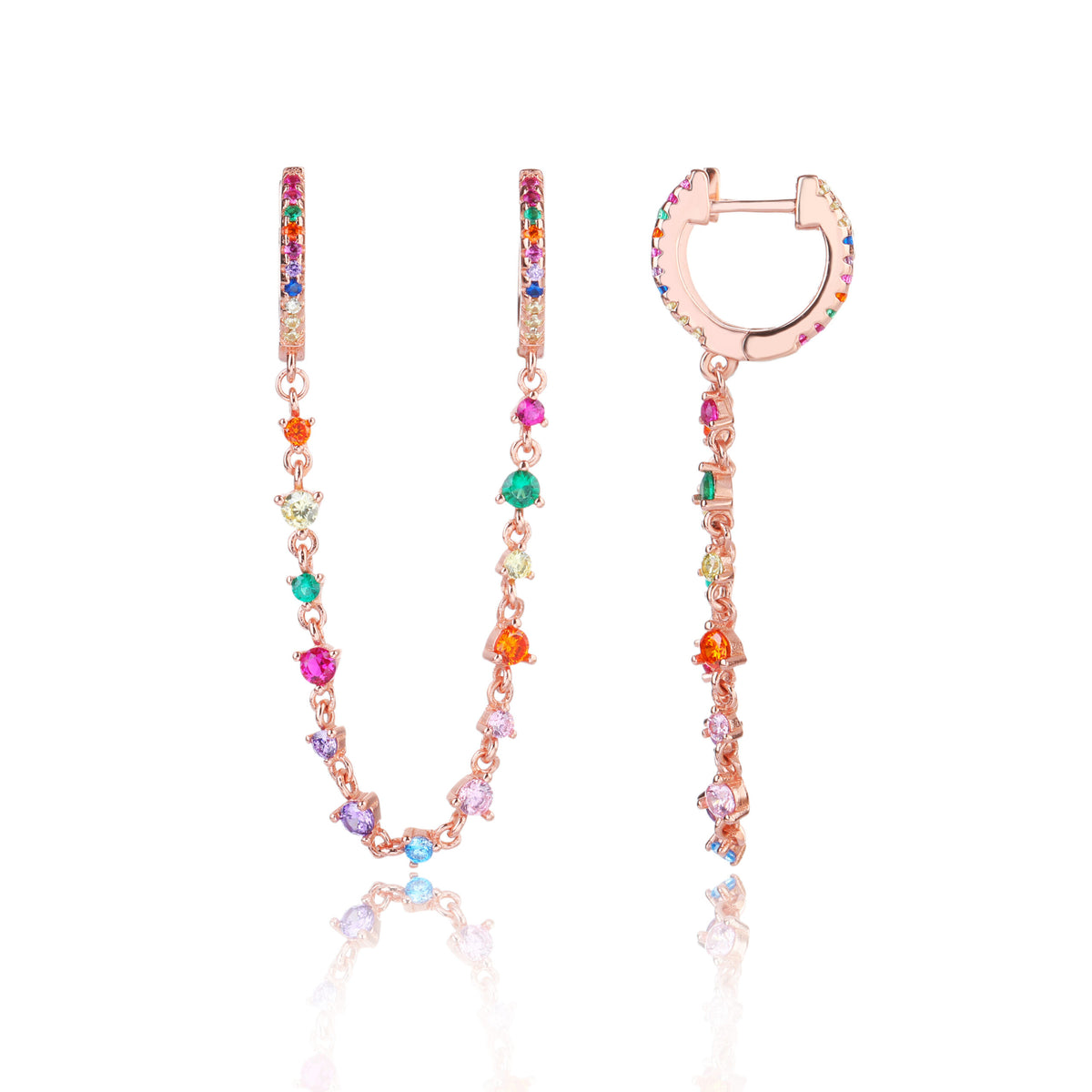 Gaia Earrings - ציפוי זהב אדום 14K