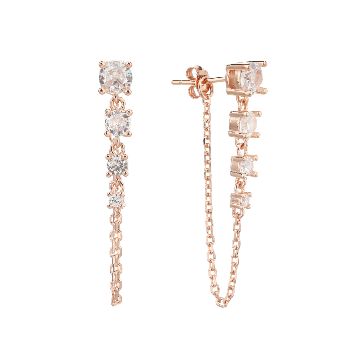 Yuna Earrings - ציפוי זהב אדום 14K