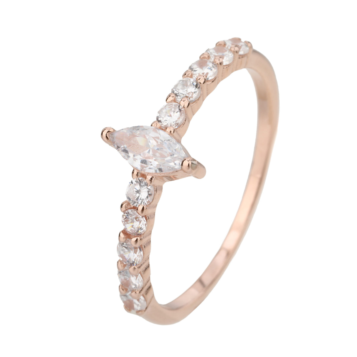 Paris Ring - ציפוי זהב אדום 14K