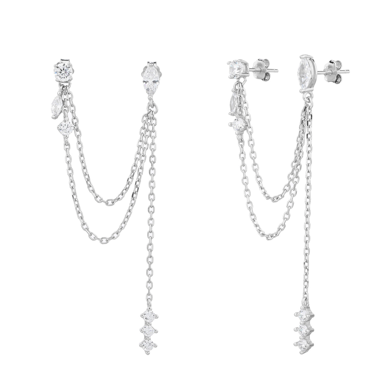 Skye Earrings - כסף אמיתי 925