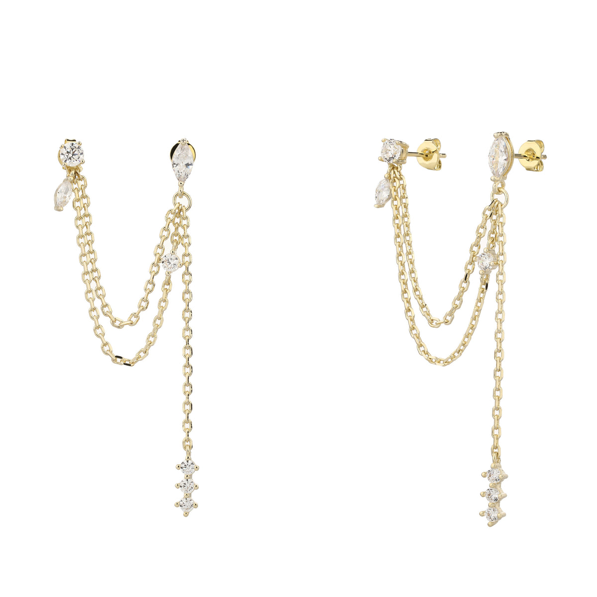Skye Earrings - ציפוי זהב 14K