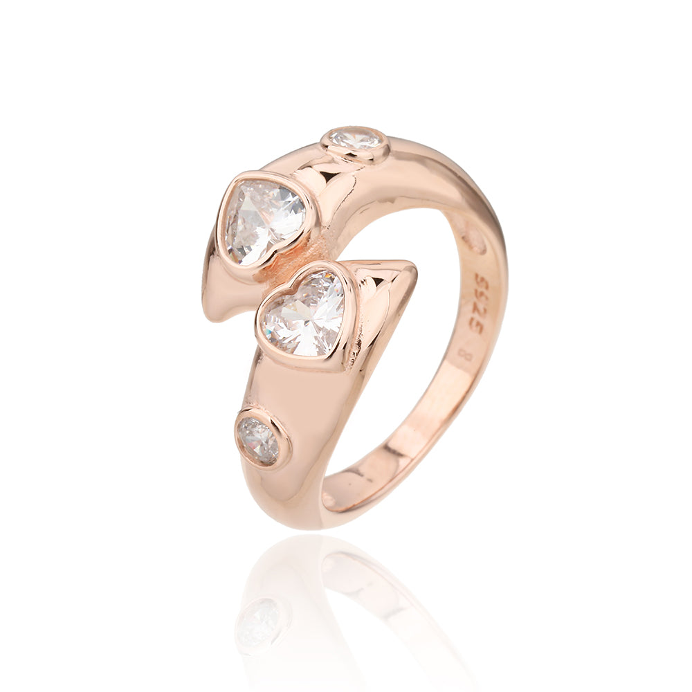 Avery Ring - ציפוי זהב אדום 14K