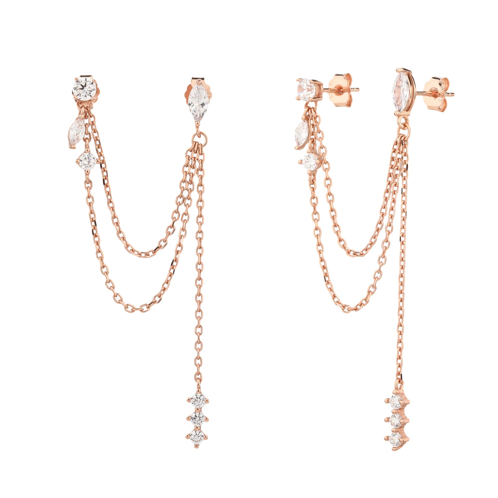 Skye Earrings - ציפוי זהב אדום 14K