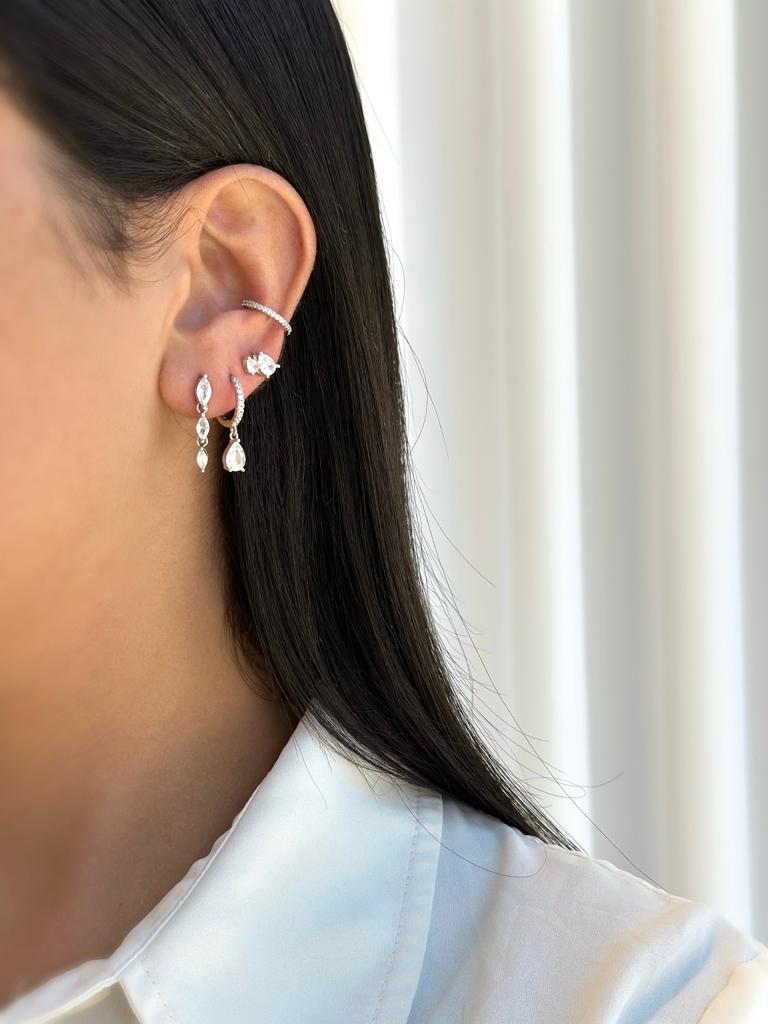 Nessa Earrings - כסף אמיתי 925