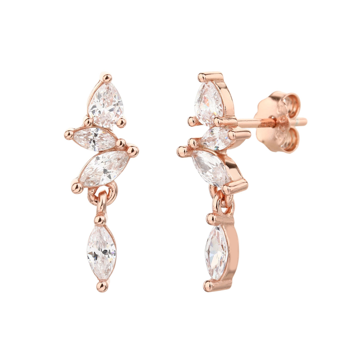 Tess Earrings - ציפוי זהב אדום 14K