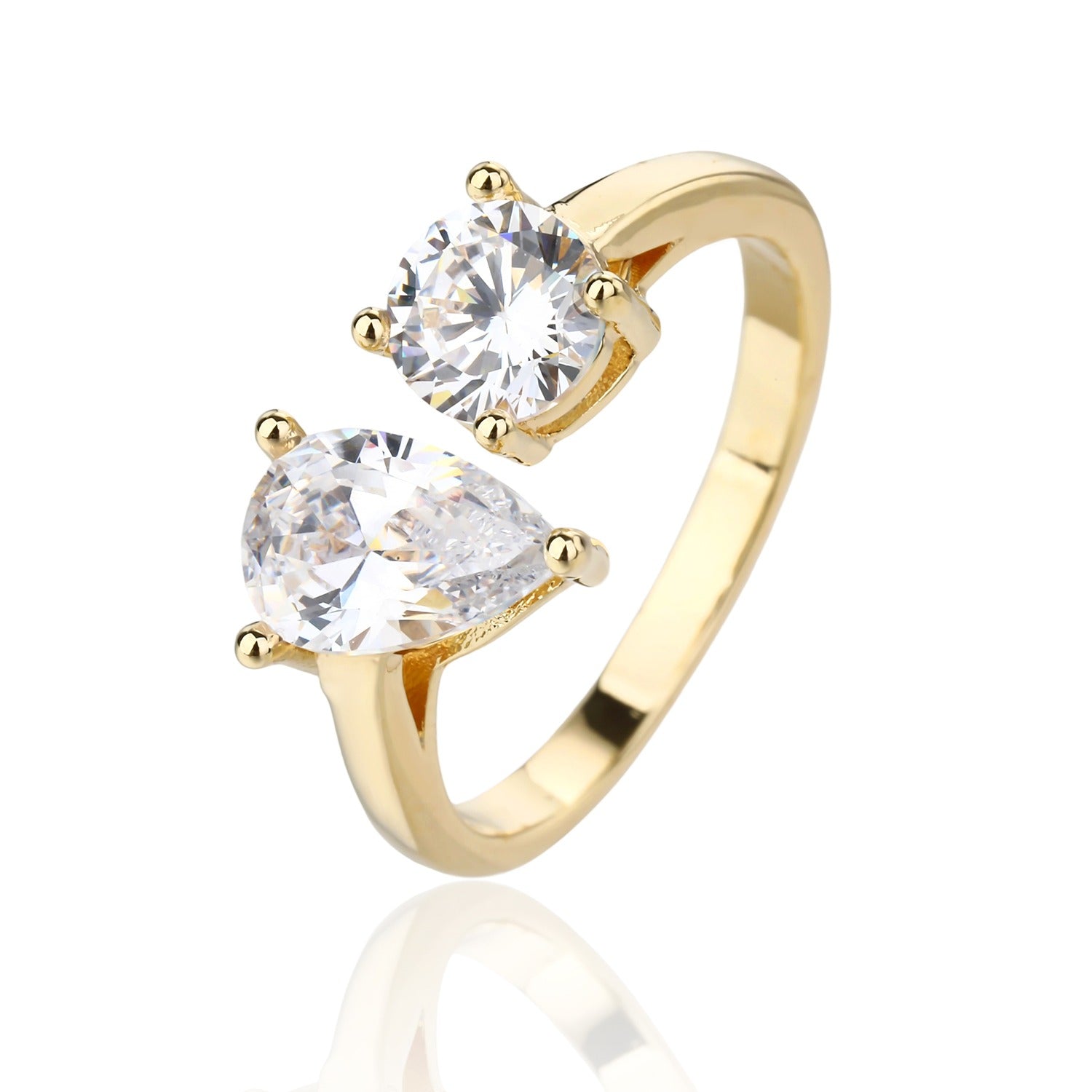 Ruby Ring - ציפוי זהב 14K