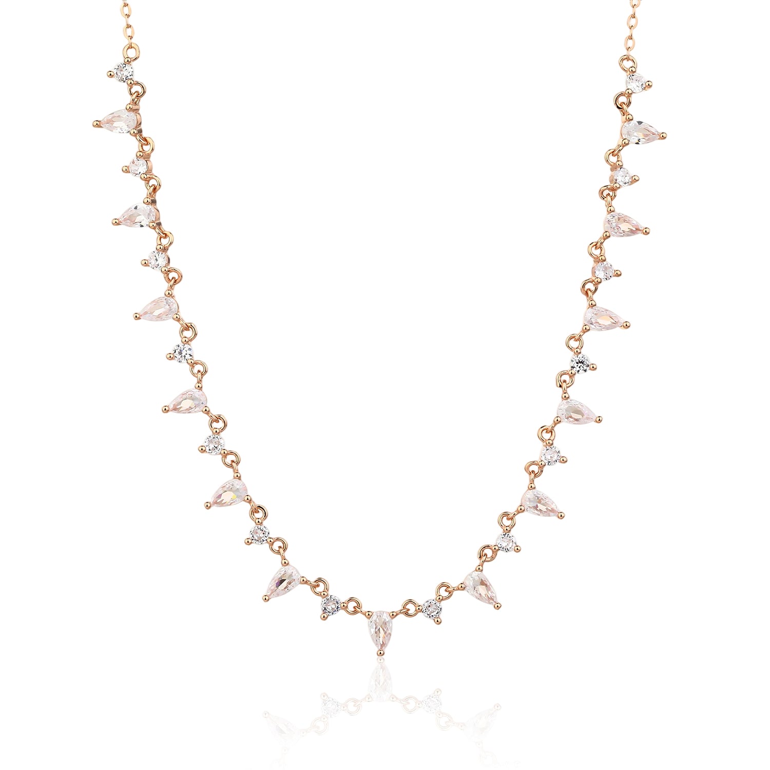 Reina Necklace - ציפוי זהב אדום 14K