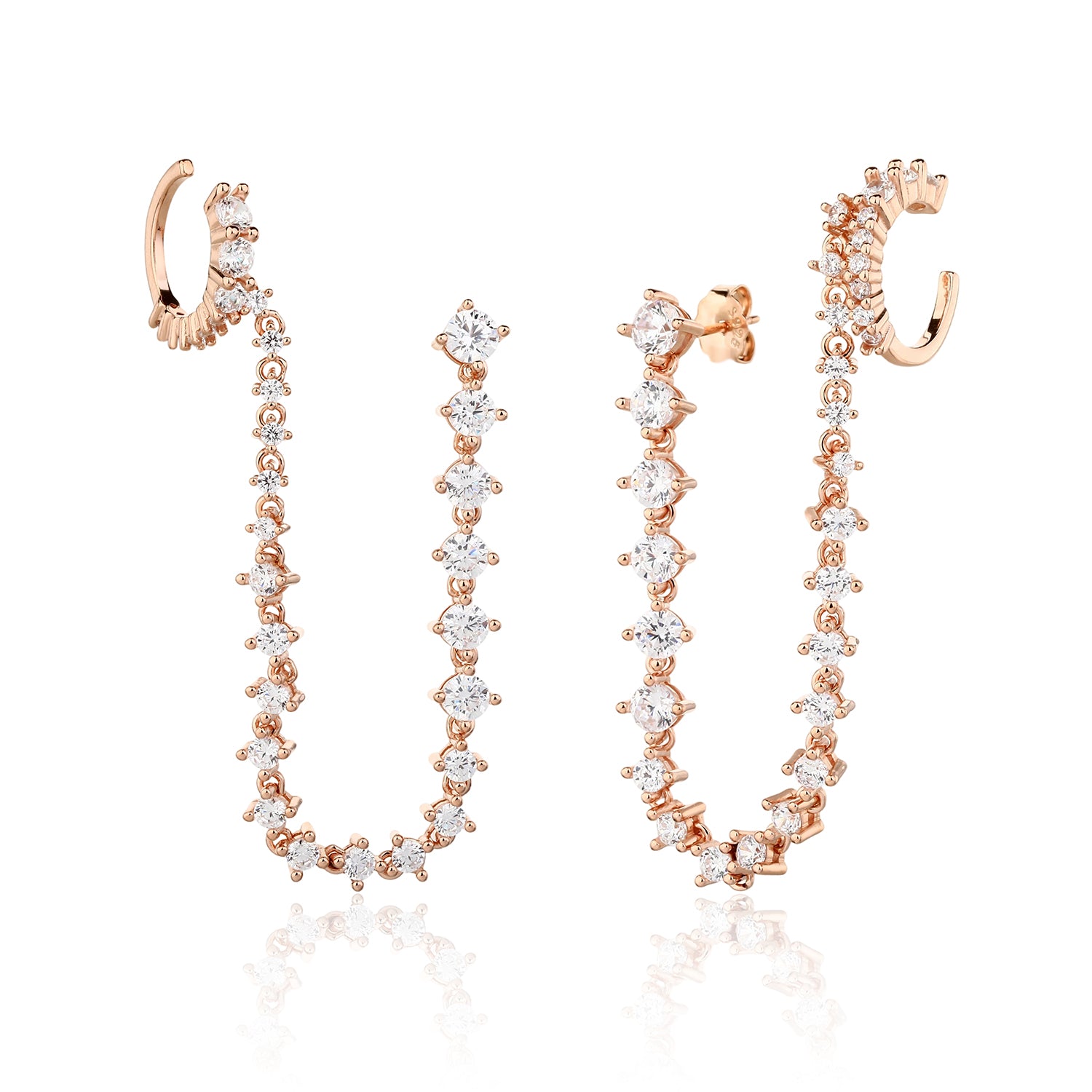 Stella Earrings - ציפוי זהב אדום 14K