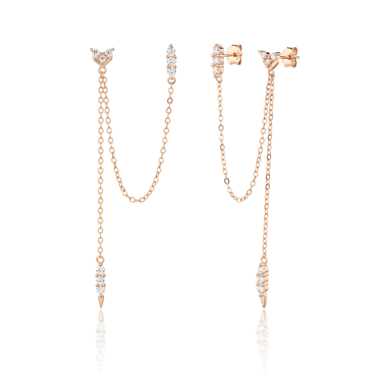 Belle Earrings - ציפוי זהב אדום 14K