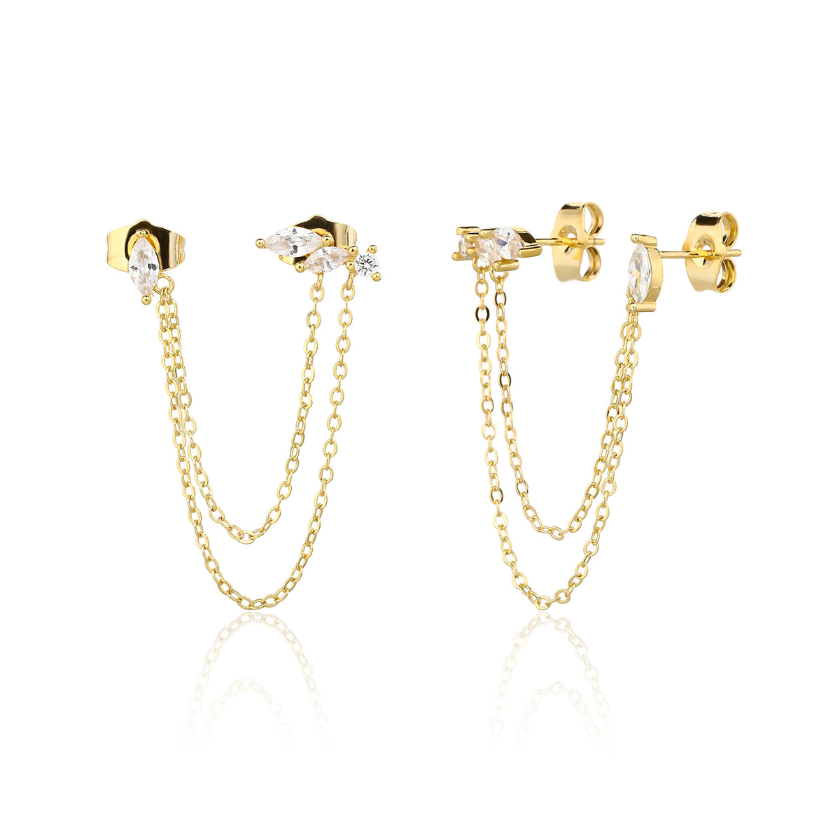 Chloe Earrings - ציפוי זהב אדום 14K