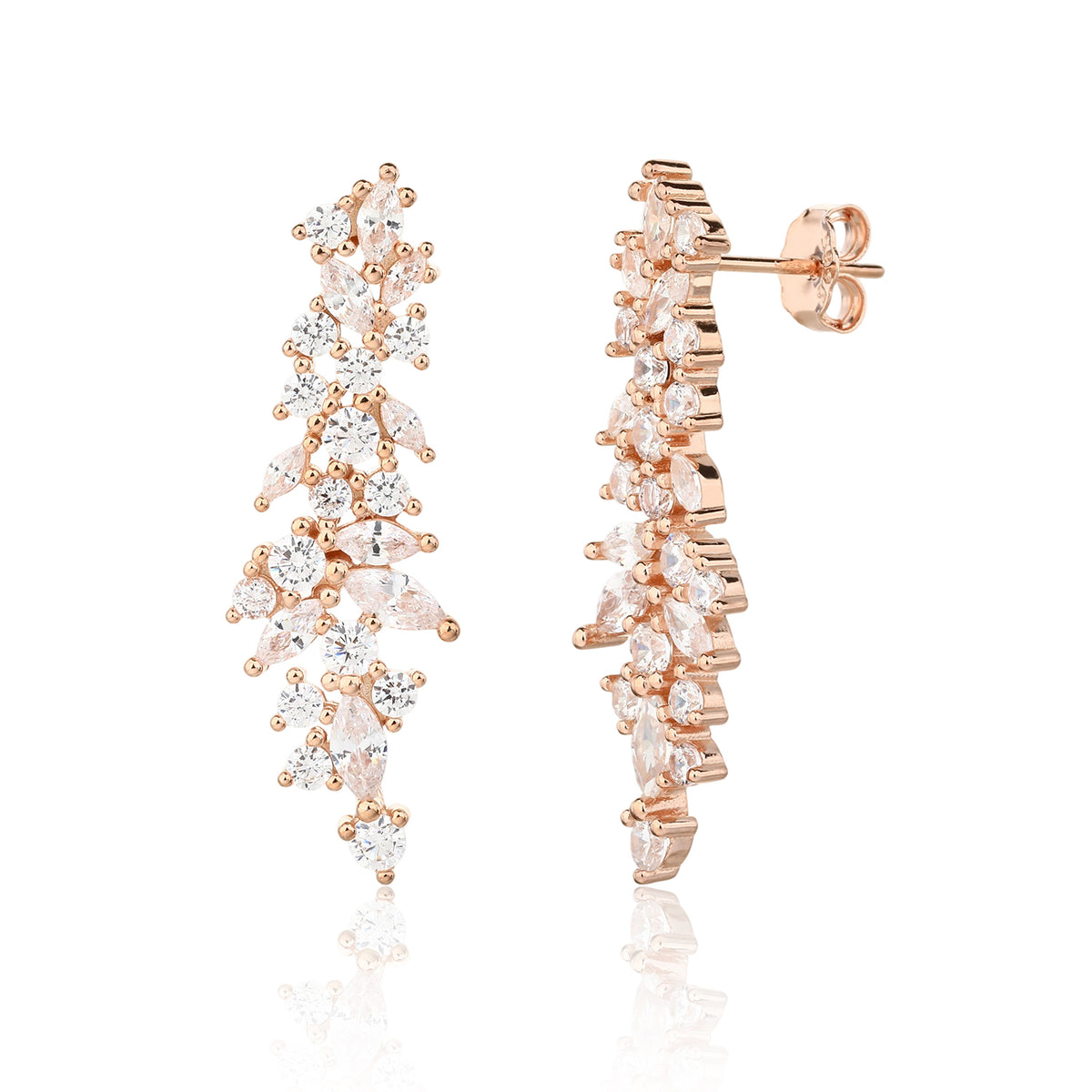 Rue Earrings - ציפוי זהב אדום 14K