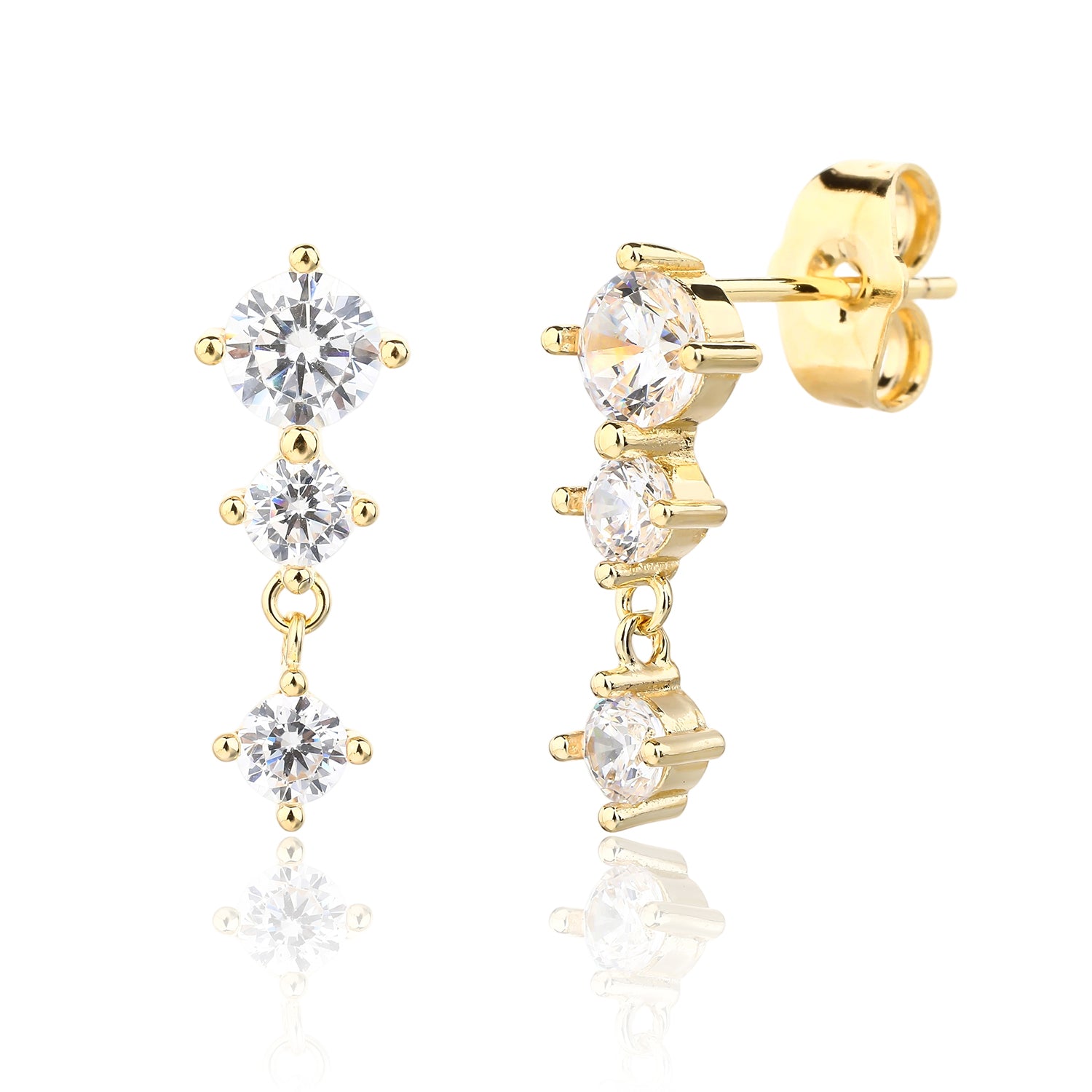 Fleur Earrings - ציפוי זהב 14K