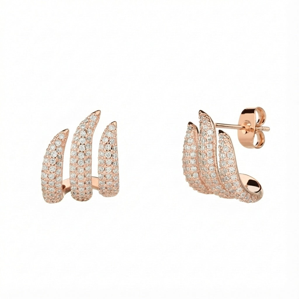 Cora Earrings - ציפוי זהב אדום 14K