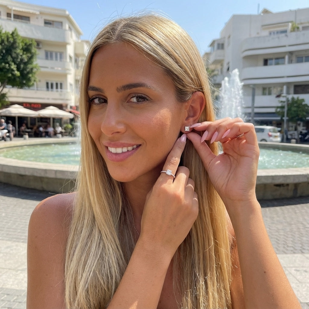 Etta Earrings - כסף אמיתי 925