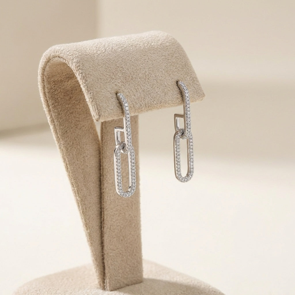 Lucia Earrings - כסף אמיתי 925