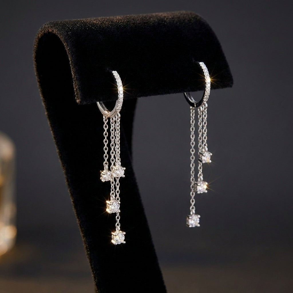 Dalia Earrings - כסף אמיתי 925
