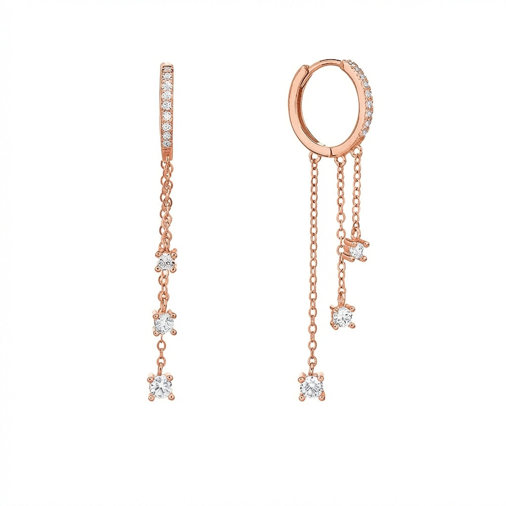 Dalia Earrings - ציפוי זהב אדום 14K
