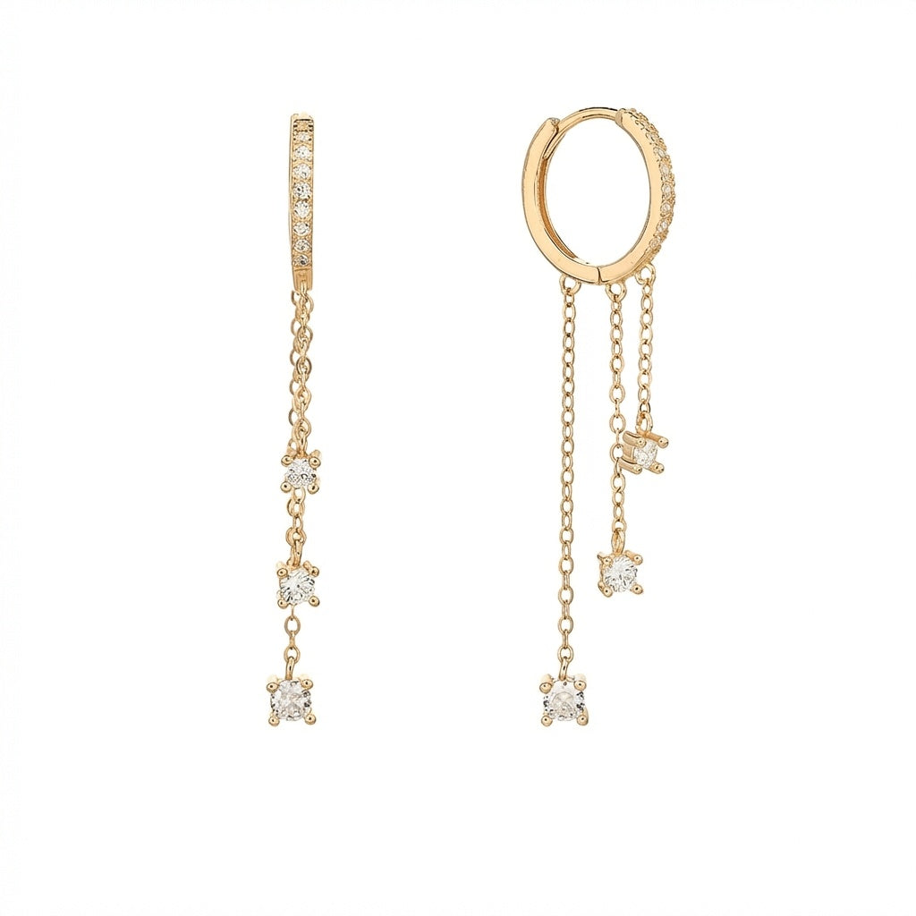 Dalia Earrings - ציפוי זהב 14K