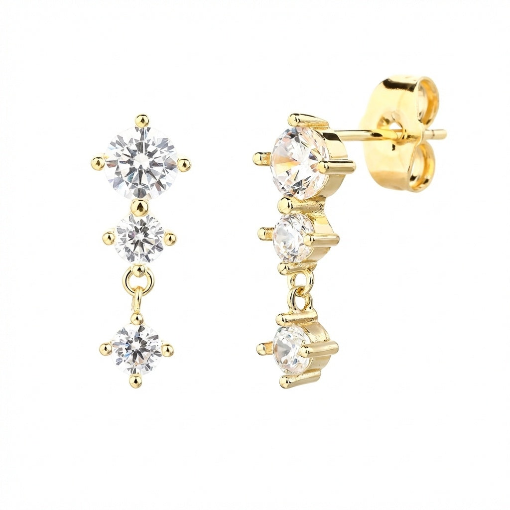 Fleur Earrings - ציפוי זהב 14K