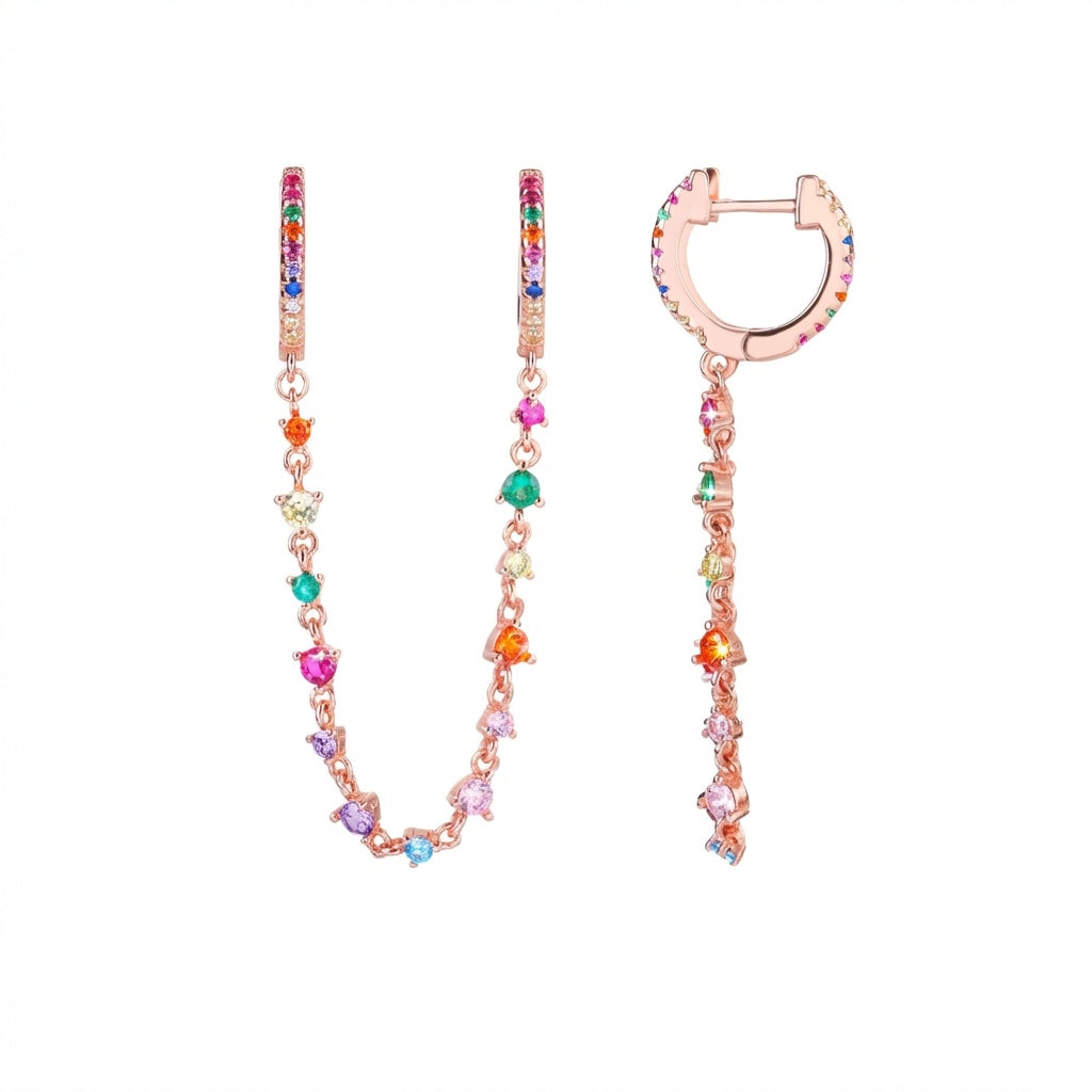 Gaia Earrings - ציפוי זהב אדום 14K