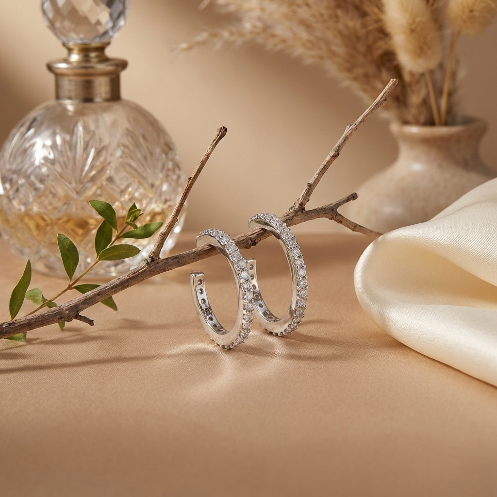 Nessa Earrings - כסף אמיתי 925