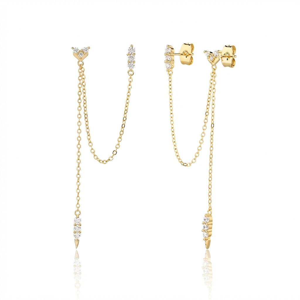 Belle Earrings - ציפוי זהב 14K