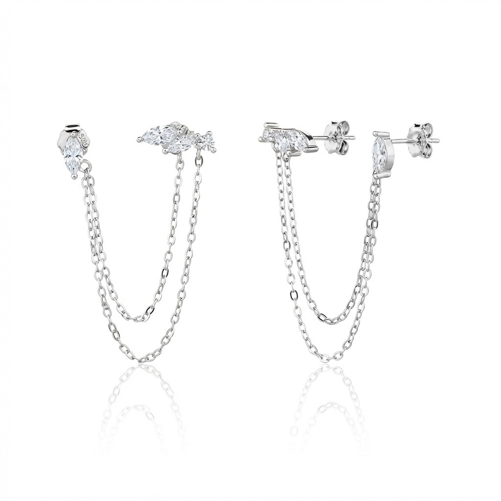 Chloe Earrings - כסף אמיתי 925
