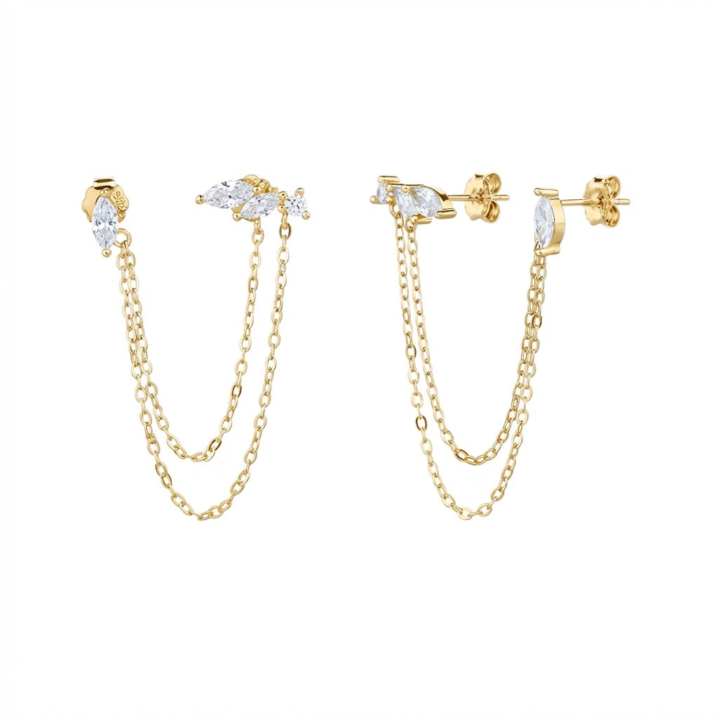 Chloe Earrings - ציפוי זהב אדום 14K