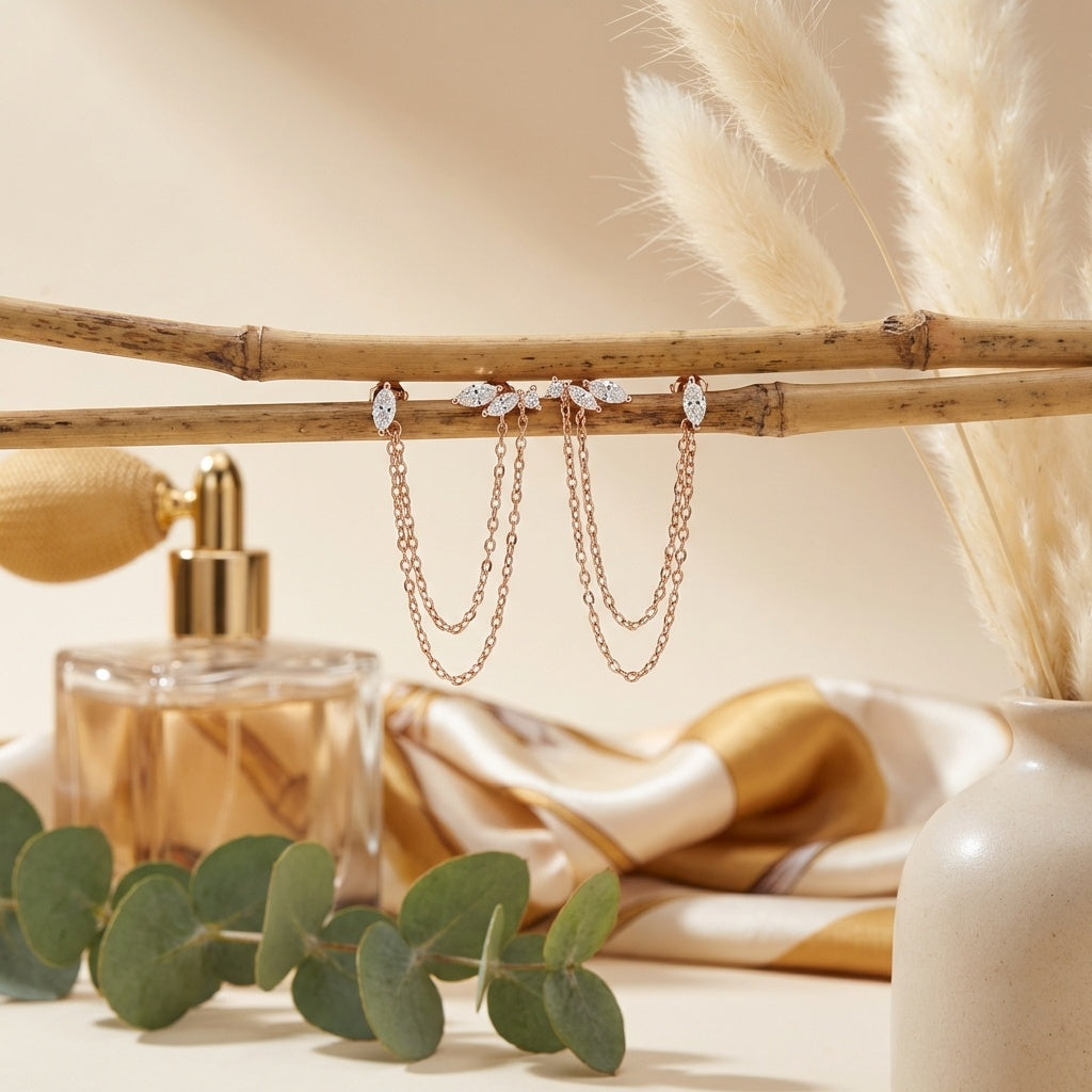 Chloe Earrings - ציפוי זהב 14K