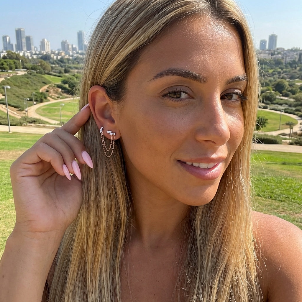 Chloe Earrings - ציפוי זהב 14K