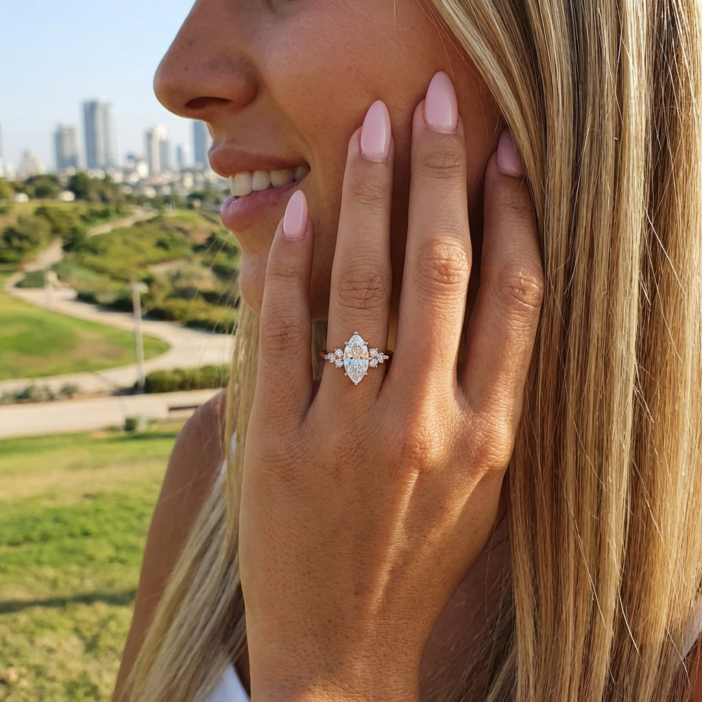 Flora Ring - ציפוי זהב אדום 14K
