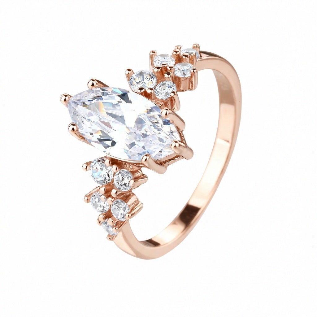 Flora Ring - ציפוי זהב אדום 14K