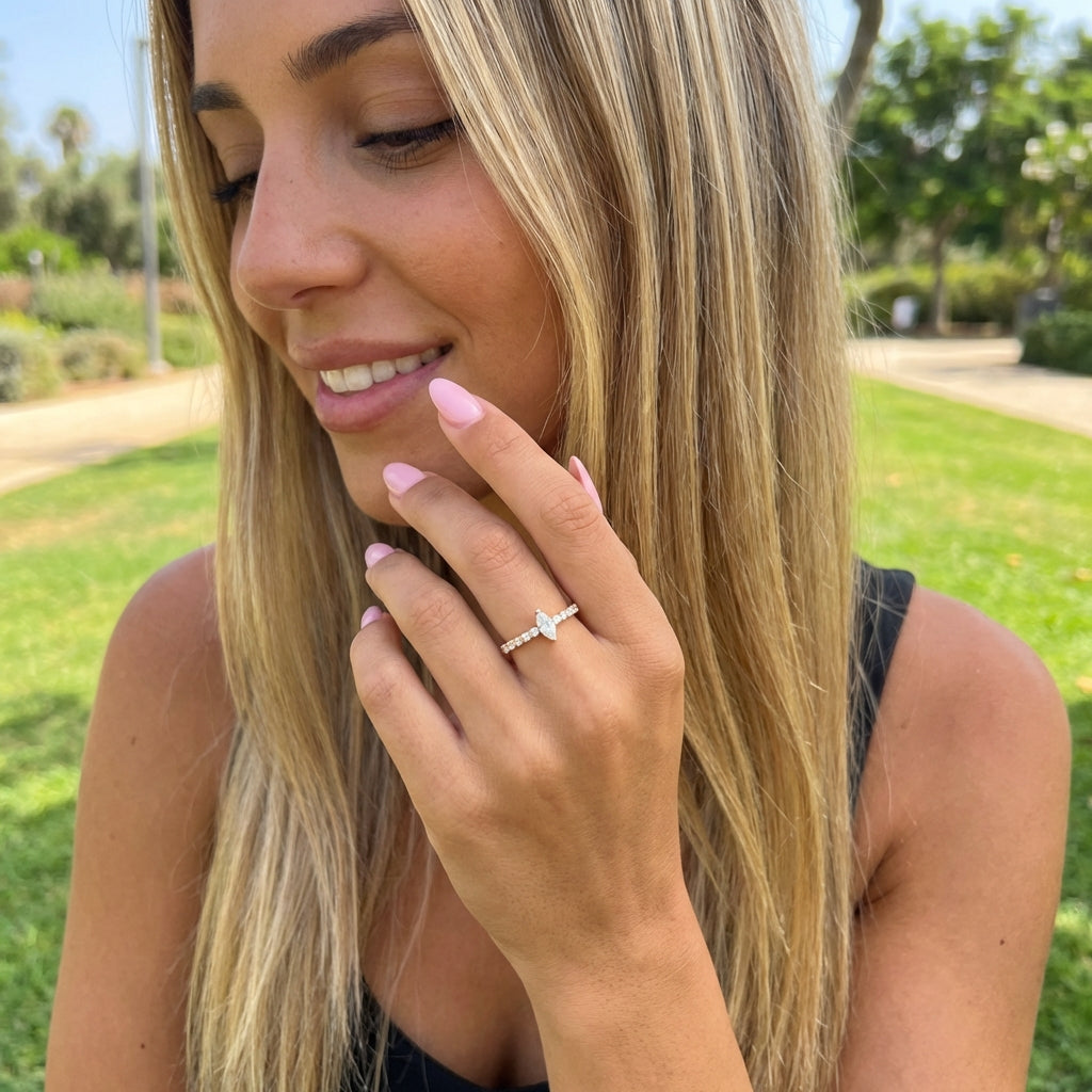 Paris Ring - ציפוי זהב 14K