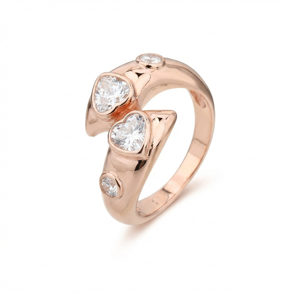 Avery Ring - ציפוי זהב אדום 14K