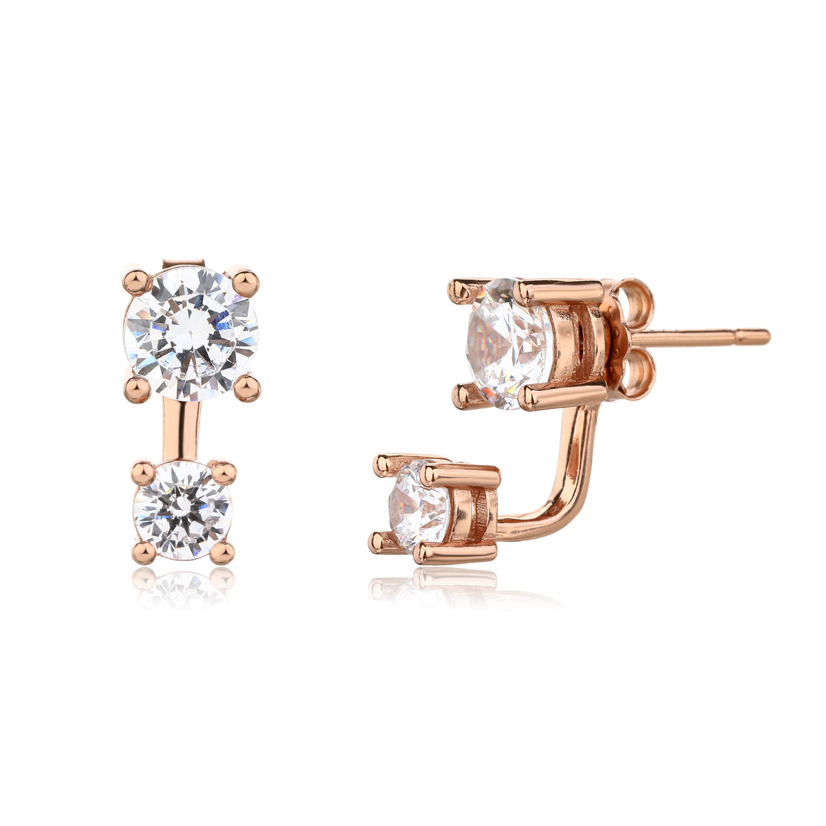 Zia Earrings - ציפוי זהב אדום 14K