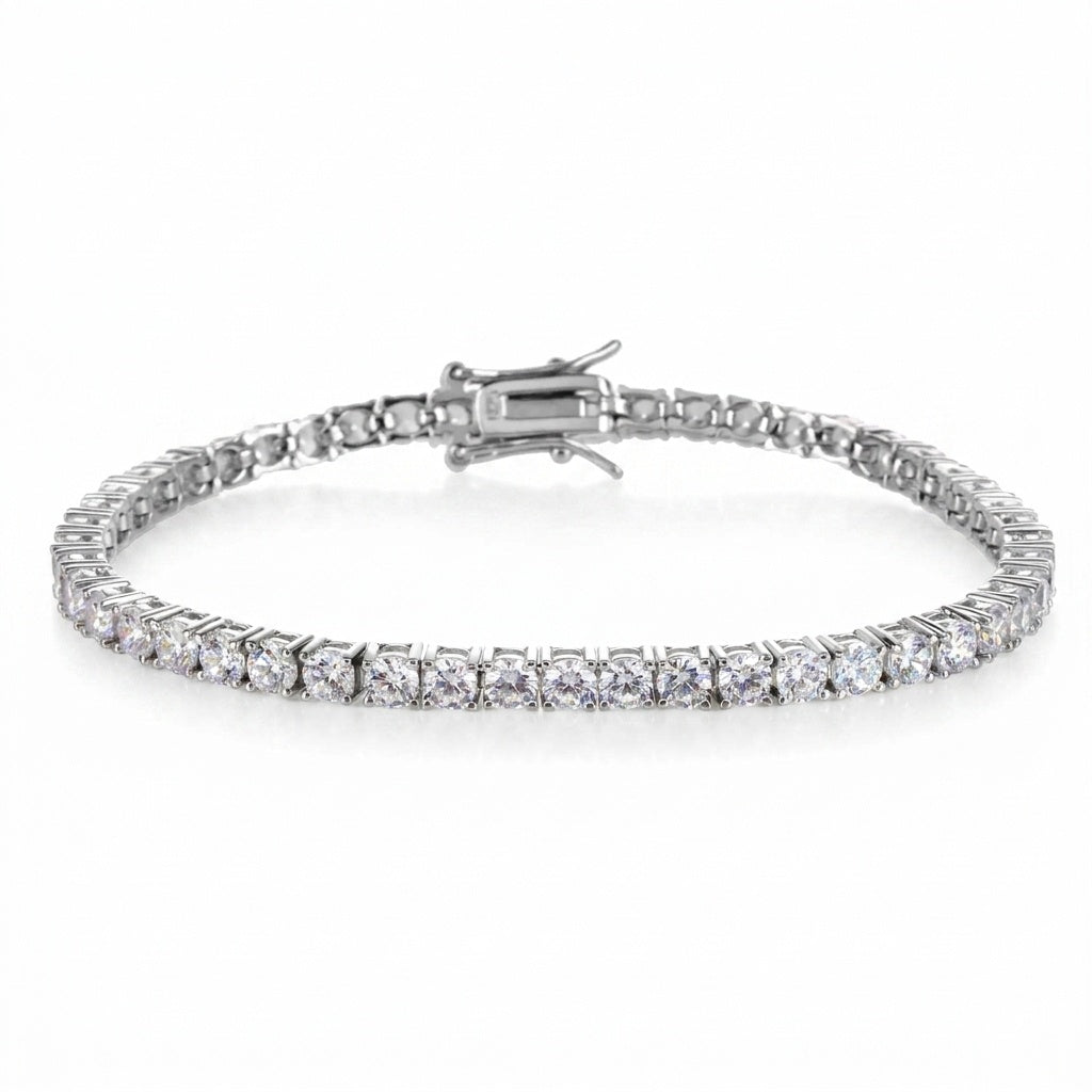 Mila Tennis Bracelet (3mm) - כסף אמיתי 925