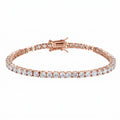 Mila Tennis Bracelet (3mm) - ציפוי זהב אדום 14K