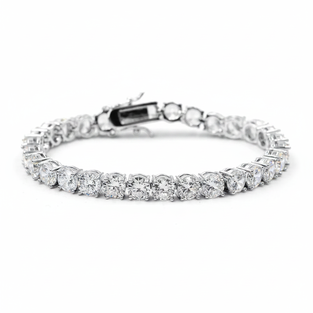 Mila Tennis Bracelet (4mm) - כסף אמיתי 925