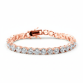 Mila Tennis Bracelet (4mm) - ציפוי זהב אדום 14K