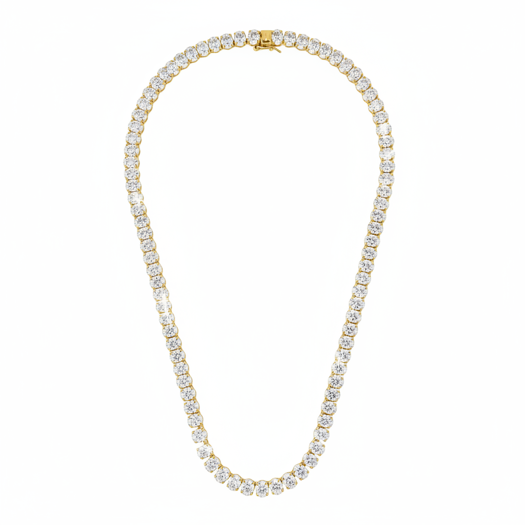 Lia Tennis Necklace - ציפוי זהב 14K