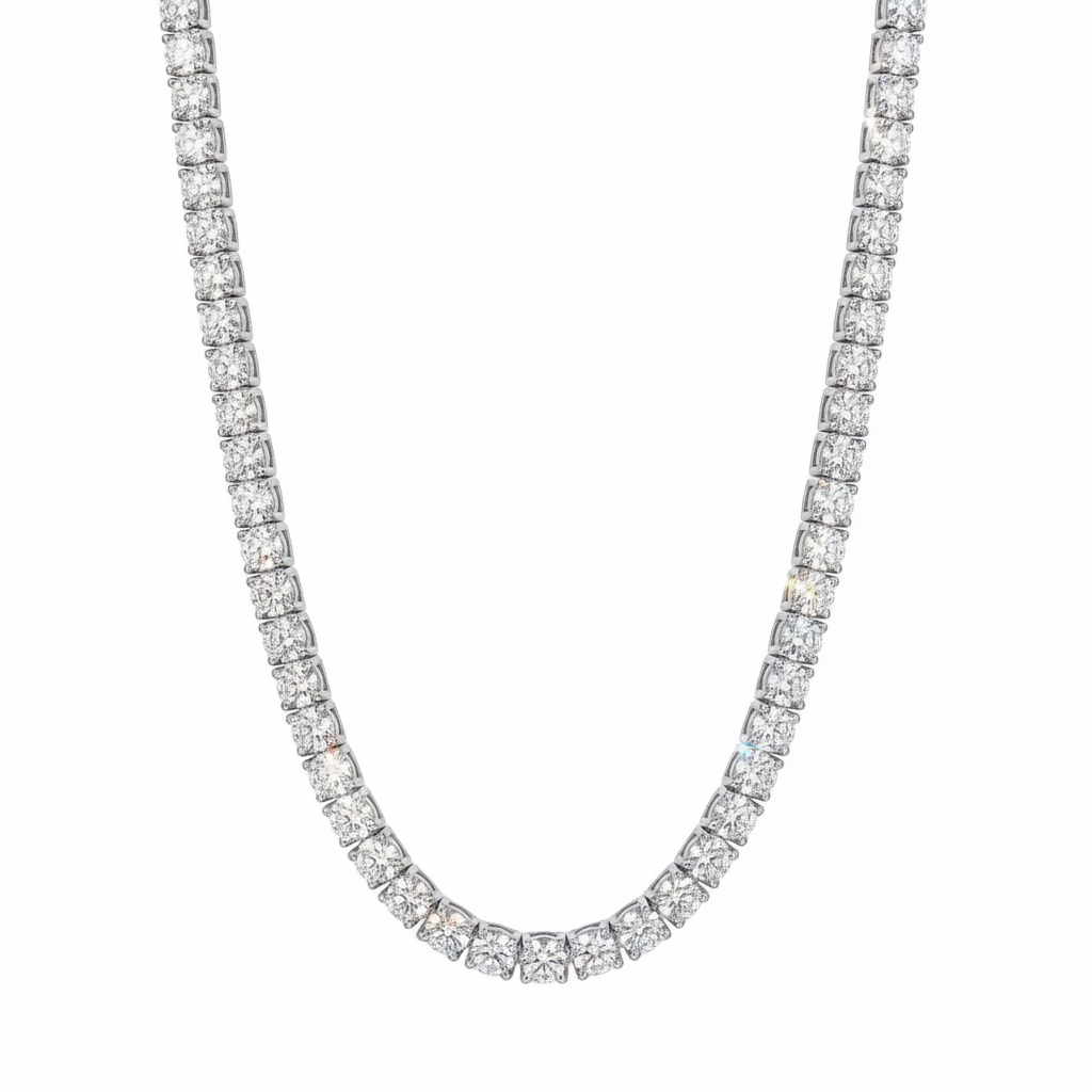 Blair Tennis Necklace - כסף אמיתי 925