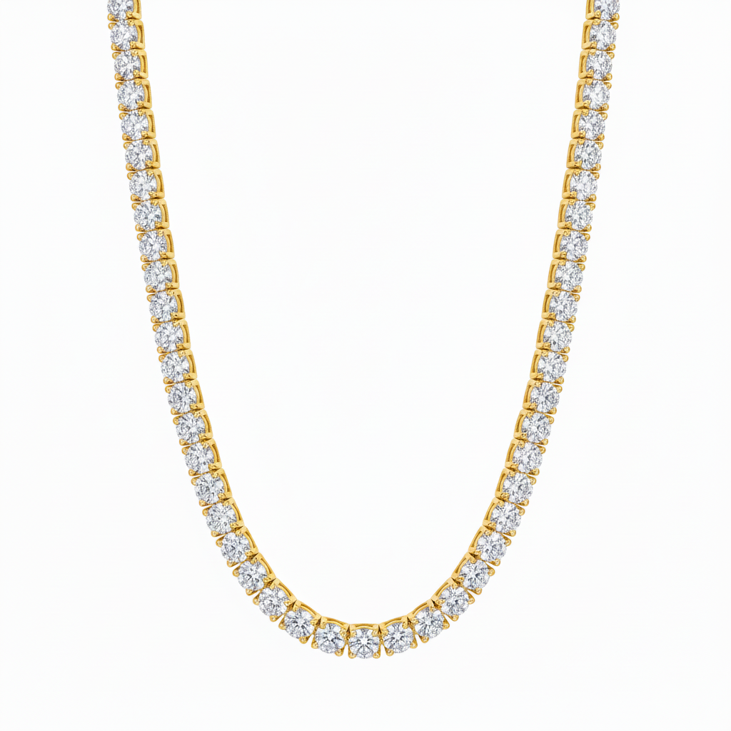 Blair Tennis Necklace - ציפוי זהב 14K