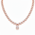 Noya Tennis Necklace - ציפוי זהב אדום 14K