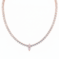 Solea Tennis Necklace - ציפוי זהב אדום 14K