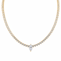 Solea Tennis Necklace - ציפוי זהב 14K
