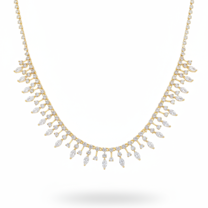 Cleo Necklace - ציפוי זהב 14K