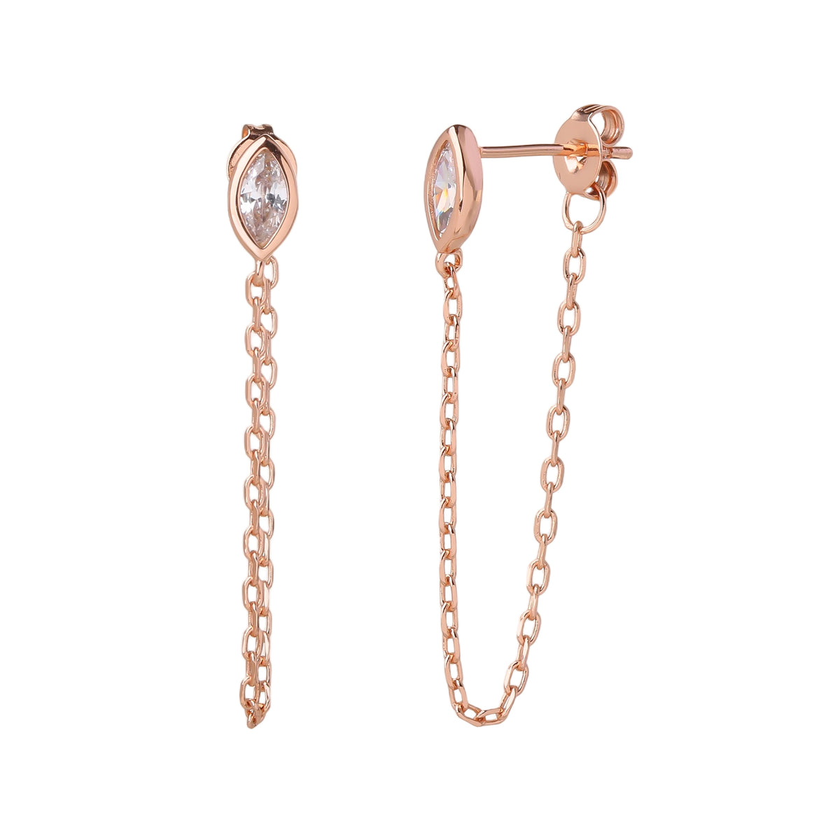 Alma Earrings - ציפוי זהב אדום 14K