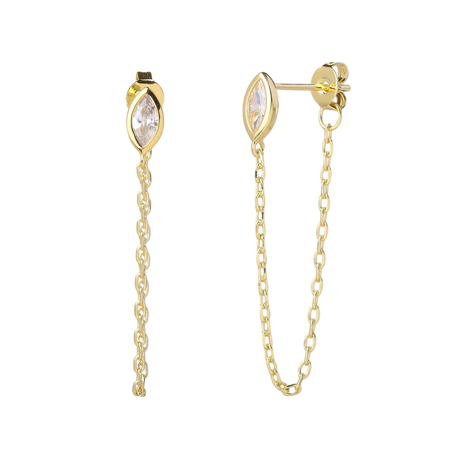 Alma Earrings - ציפוי זהב 14K