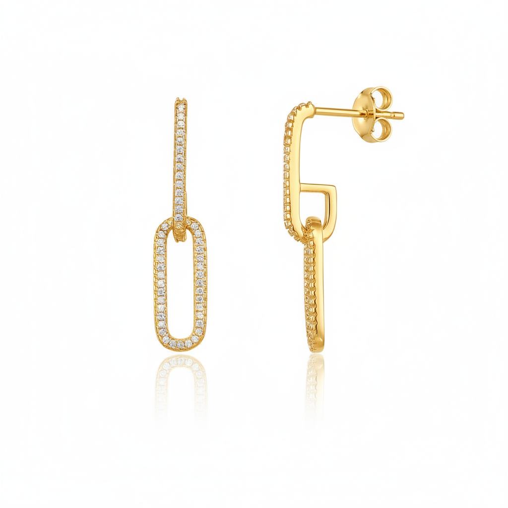Lucia Earrings - ציפוי זהב 14K